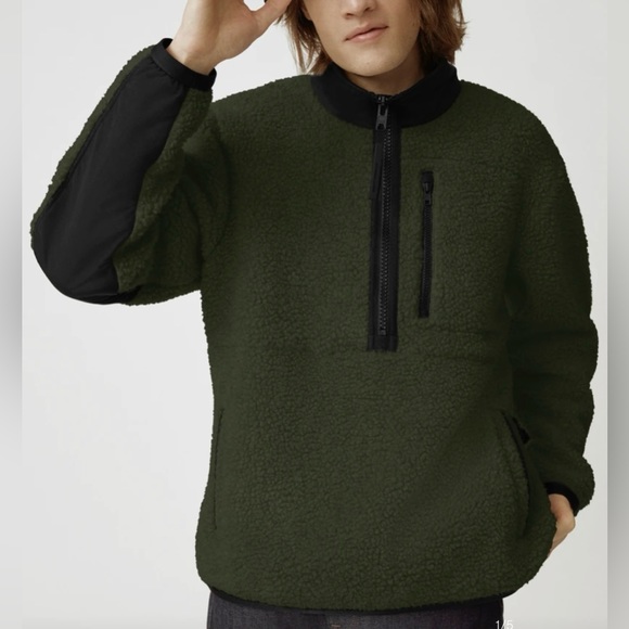 NWT Canada Goose Renfrew Wool Blend Fleece Pullover Jacket - Picture 3 of 14